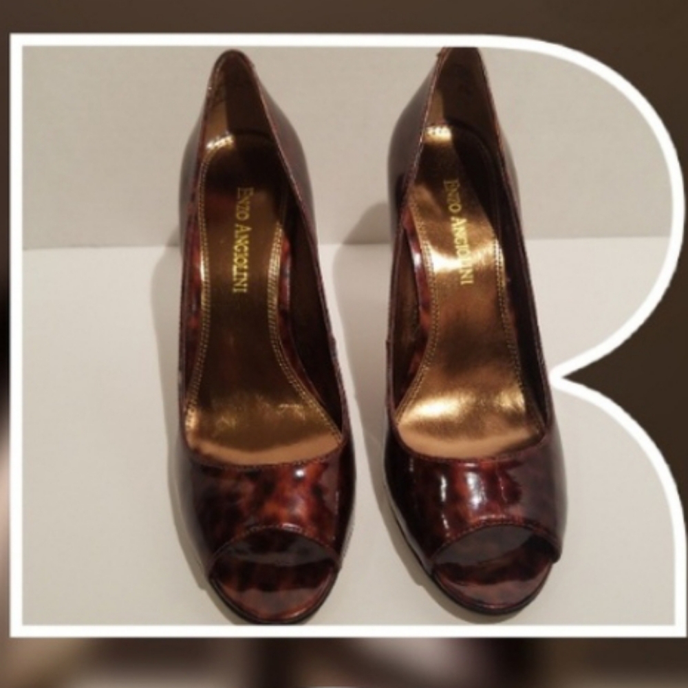 Enzo Angiolini peep toe heels.